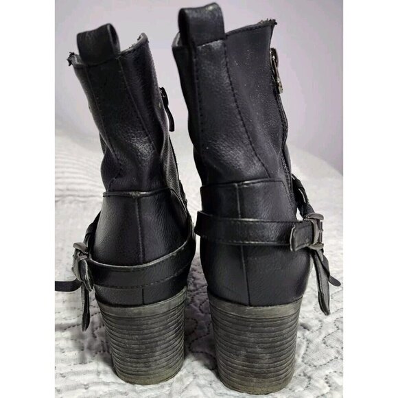 Vangelo Womens Moto Boots Black Leather 39 - Picture 4 of 6
